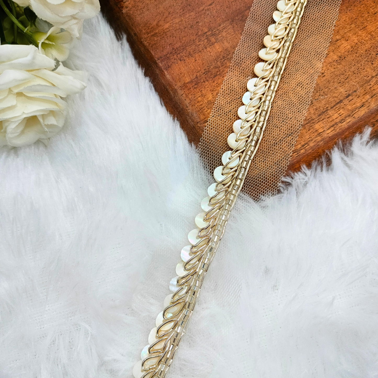 Light Gold Embellished Border