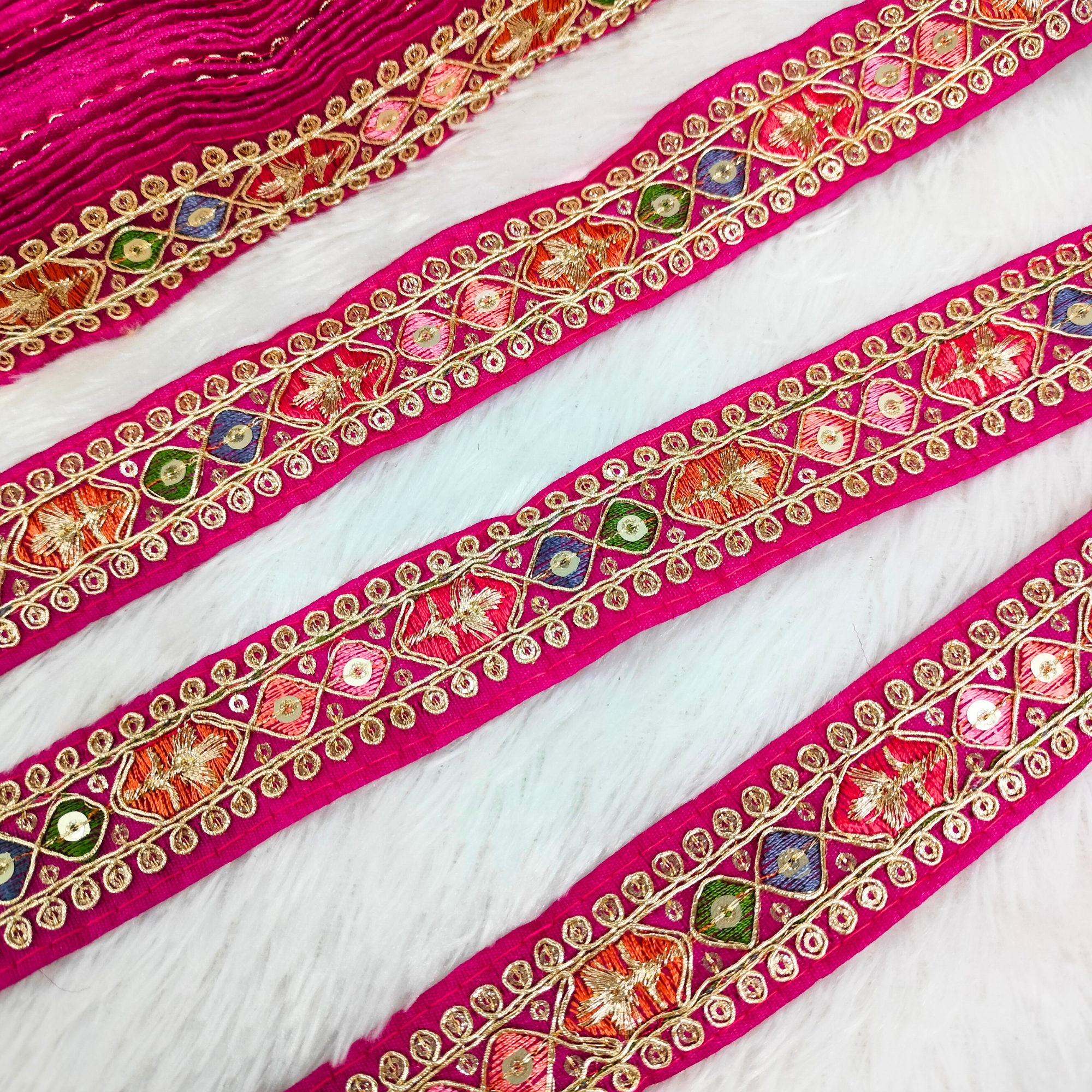 Pink Fancy Multicolor Trim