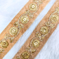 Beige Fancy Sequin Work Trim