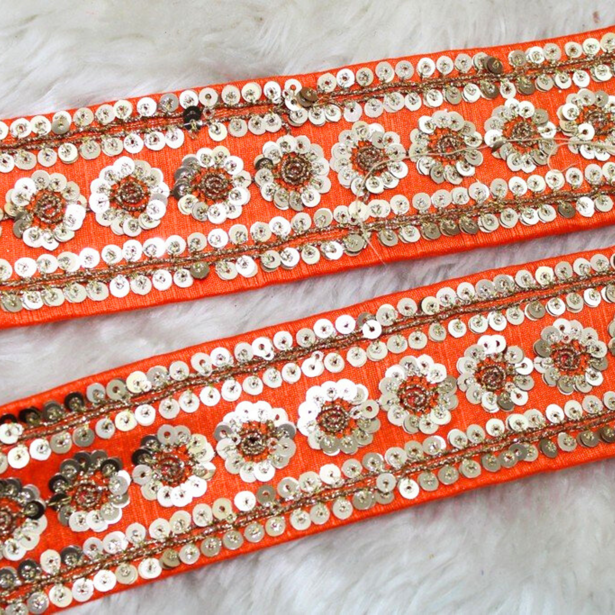 Elegant Floral Fancy Sequin Trim