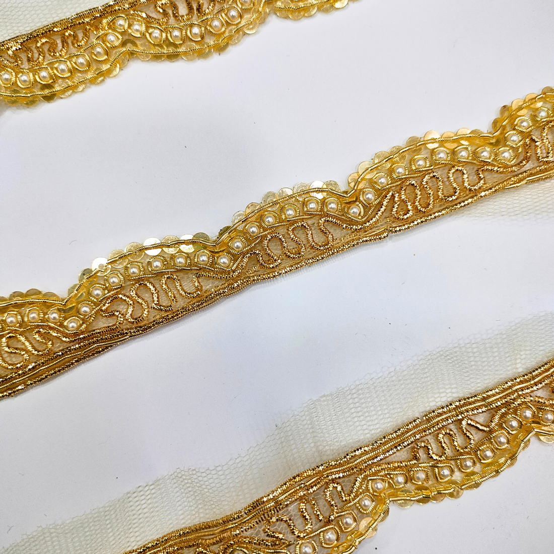 Golden Pearl Handcrafted Lace