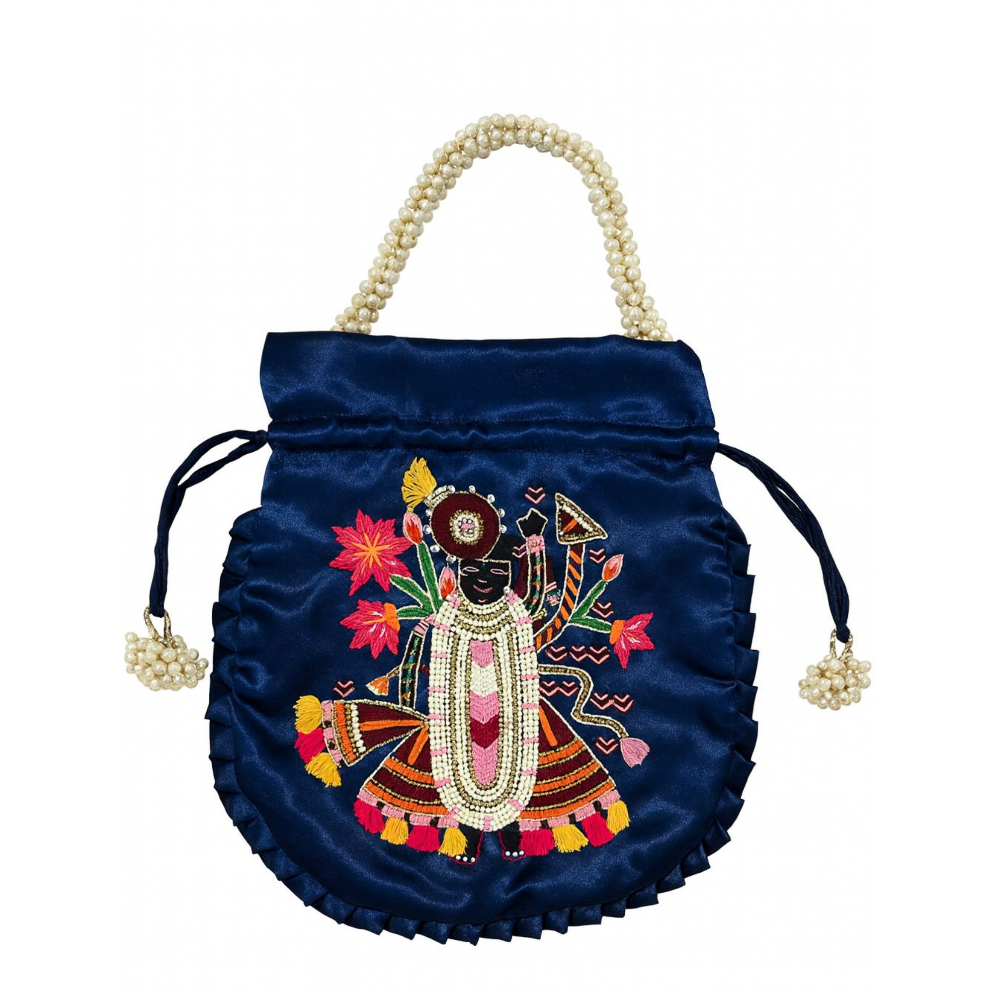 Navy Blue Shreenathji Potli