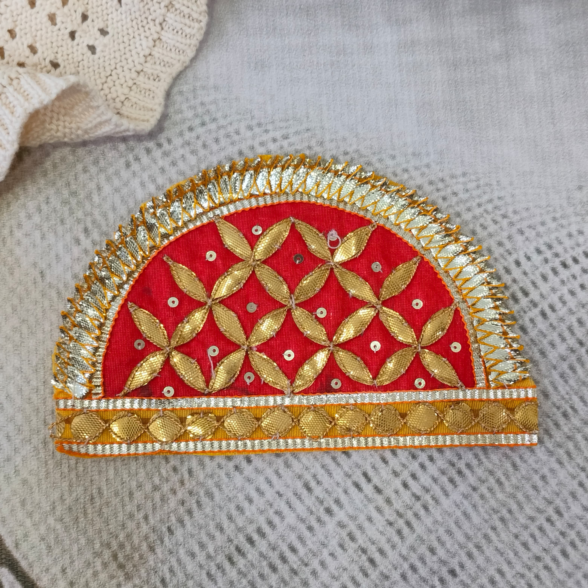 Red Embellished Gota Patch