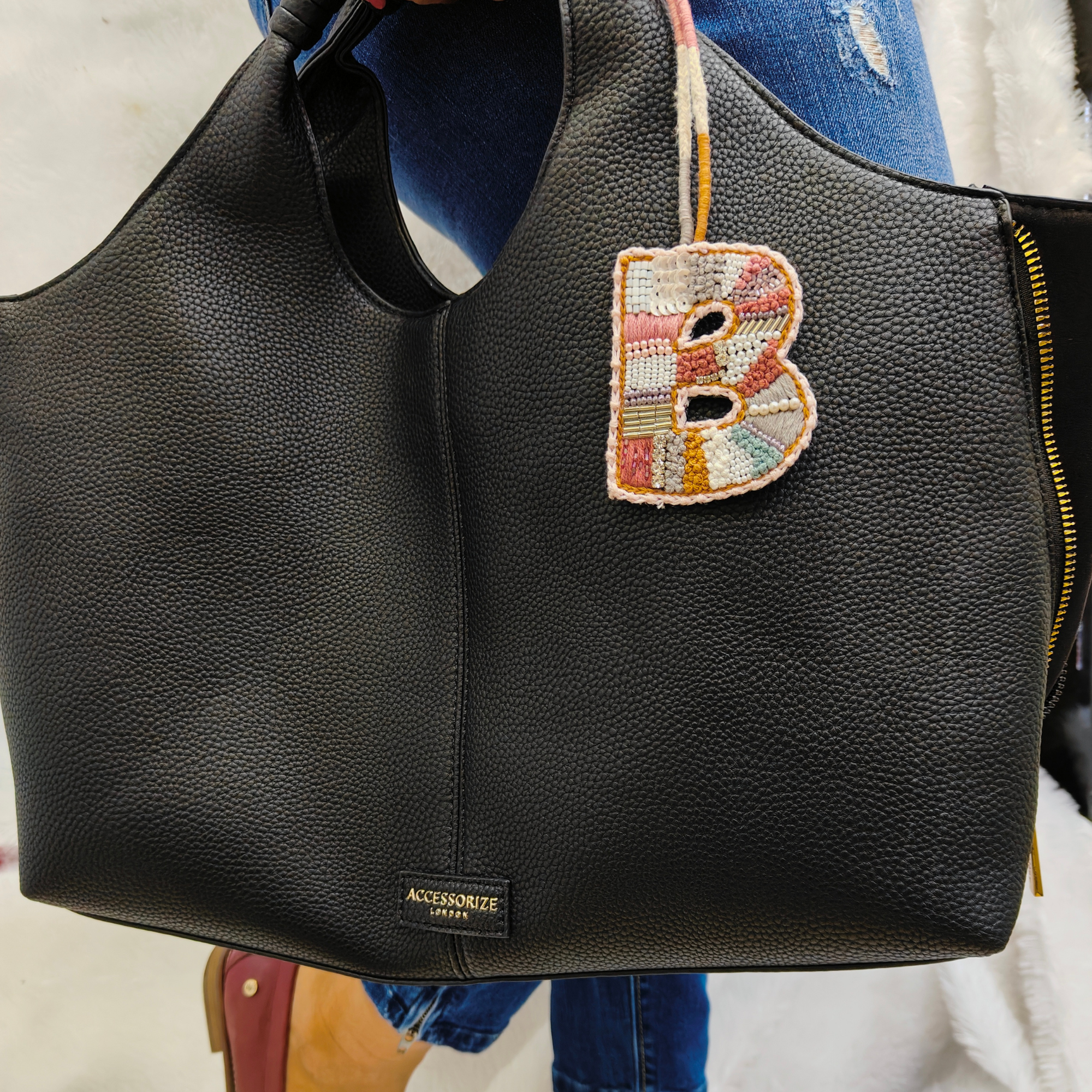 BohoBeadworks Alphabet 'B' Bag Charm
