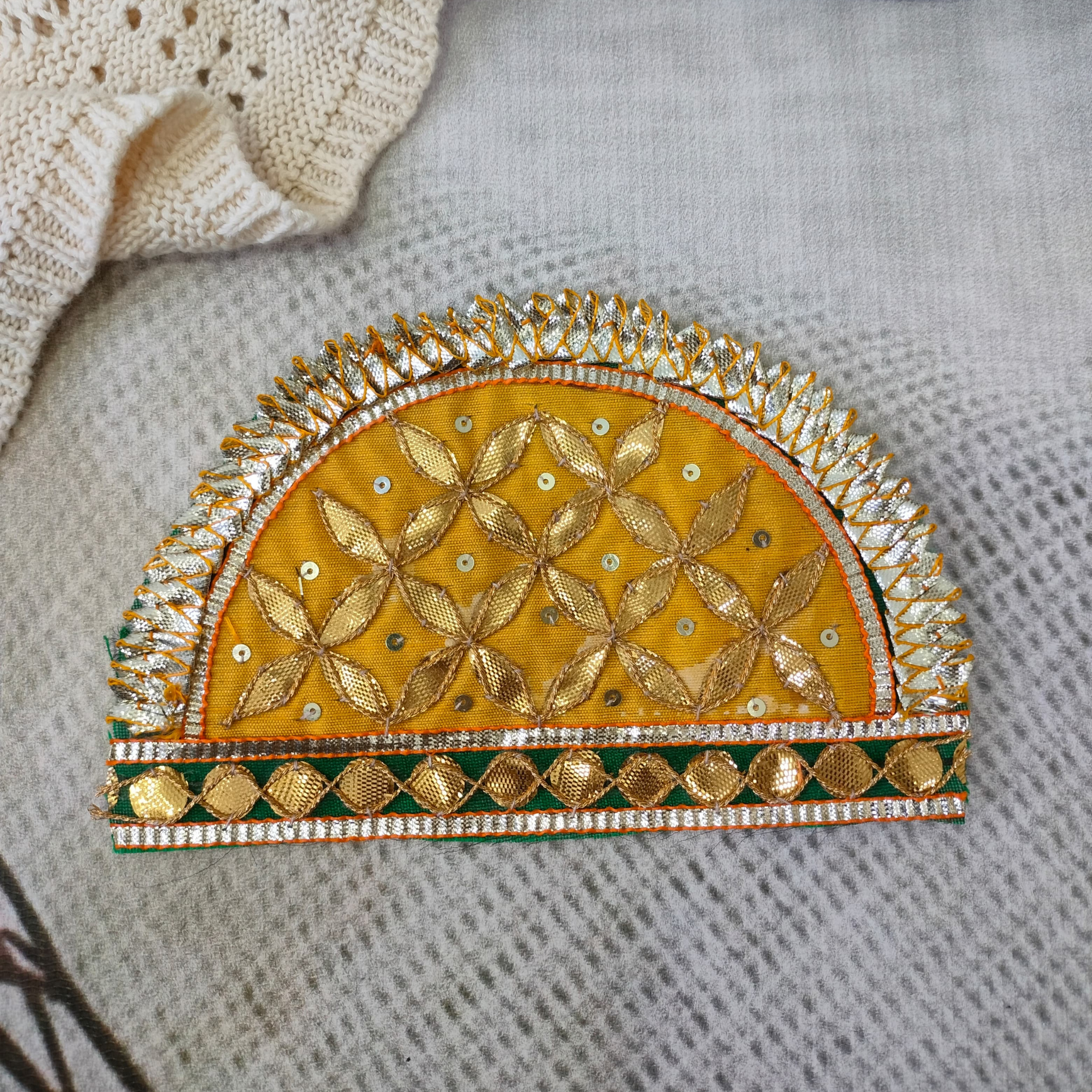 Yellow Embellished Gota Patch