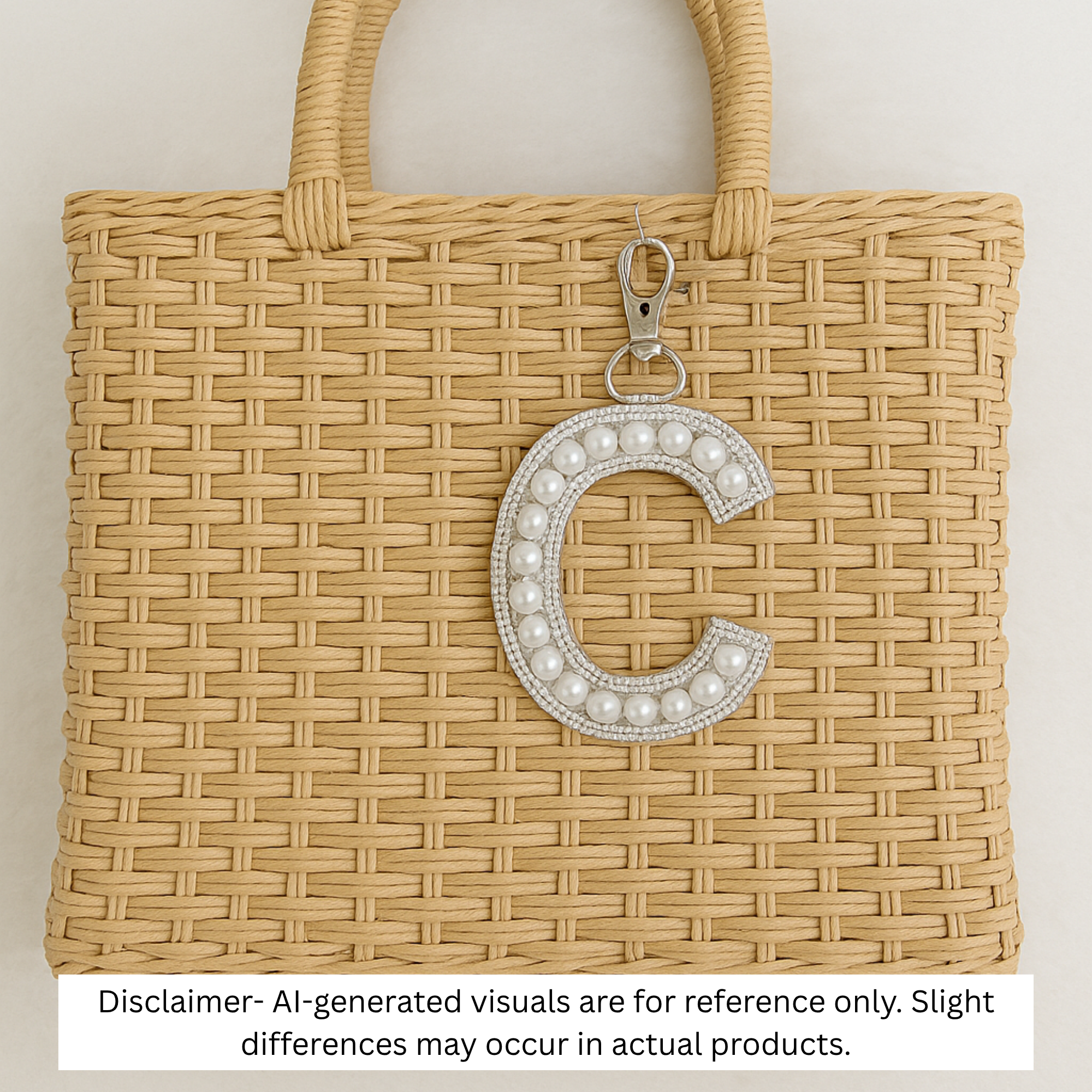 Pearl Monogram 'C' Bag Charm