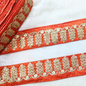 Orange Embellished Fancy Trim