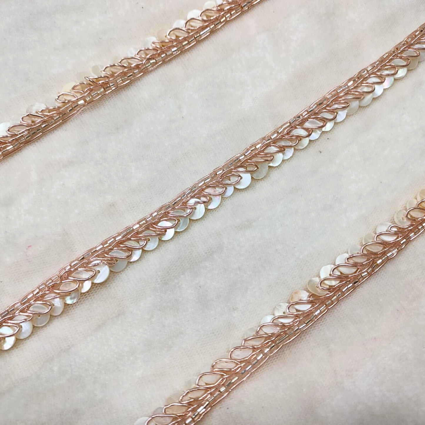 Rose Gold Embellished Border