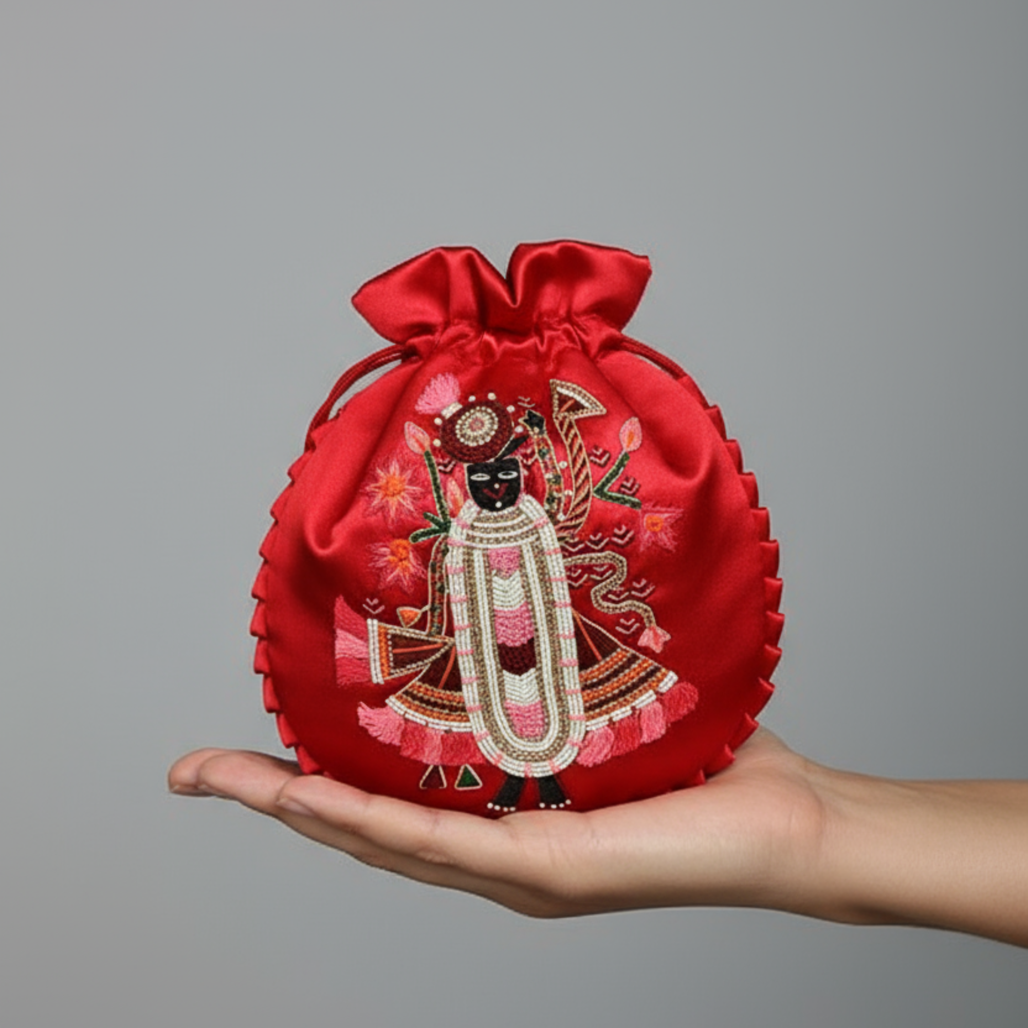 Red Shreenathji Potli Bag