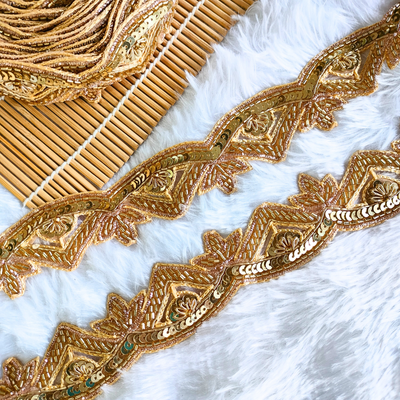 Golden Radiance Cutdana & Zari Work Lace