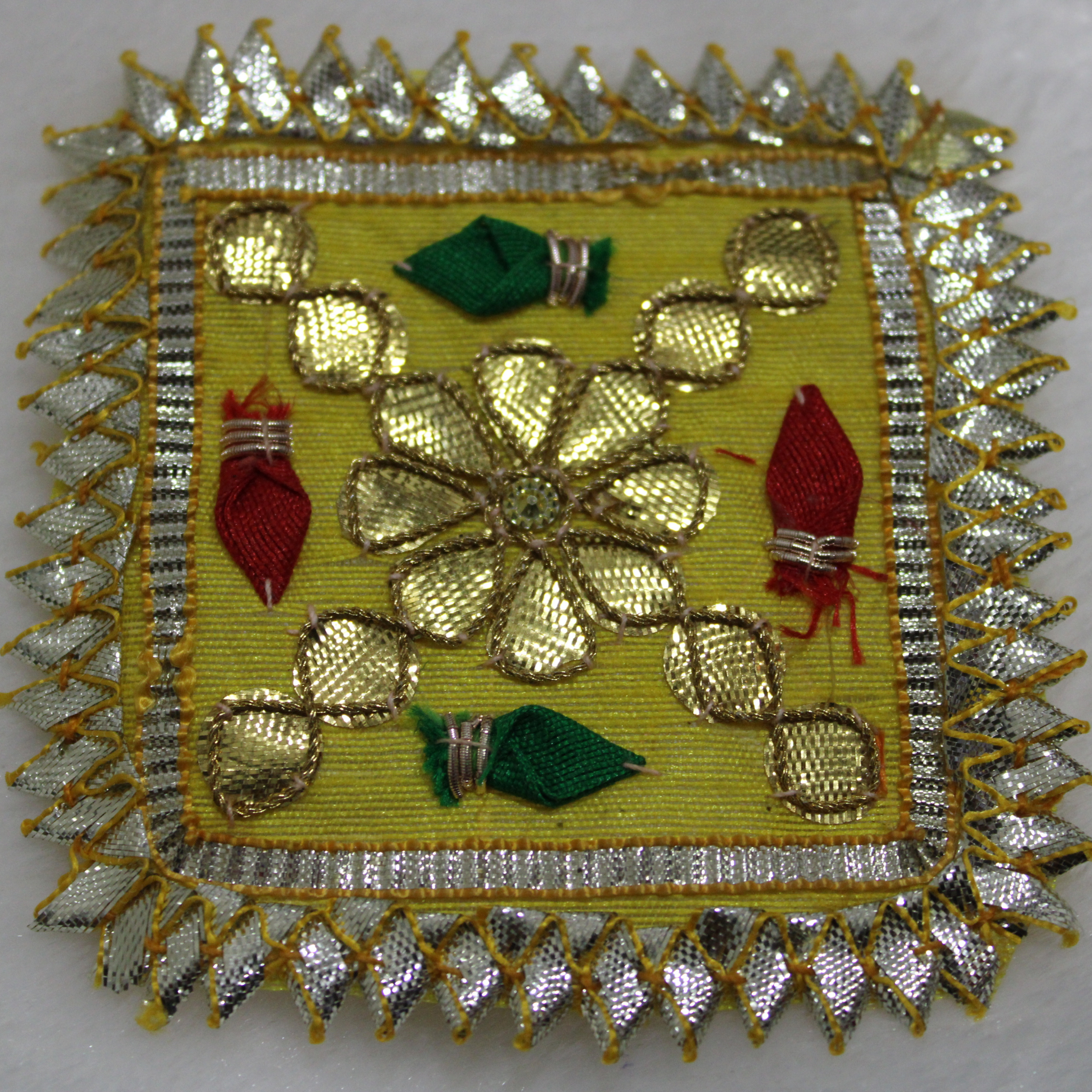 Yellow Embellished Gota Patch