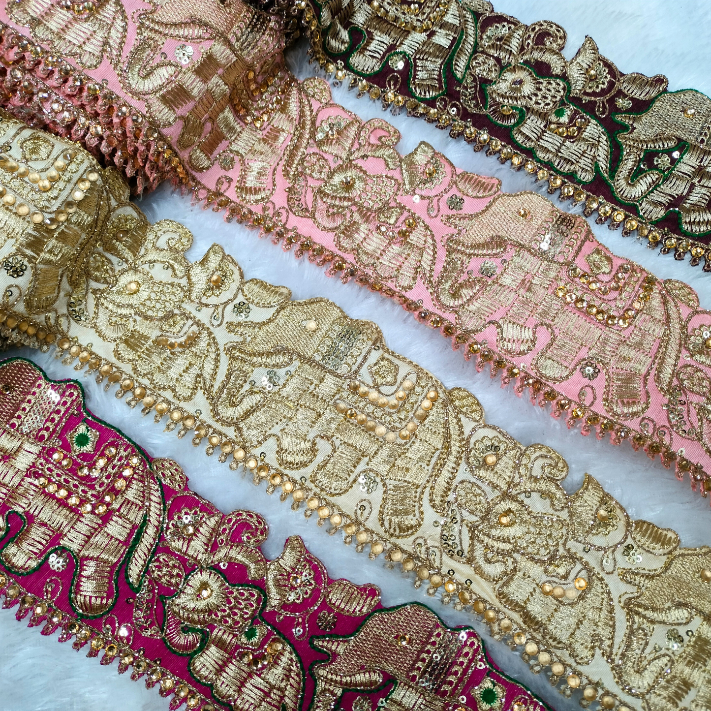 Beige Elephant Thread Trim