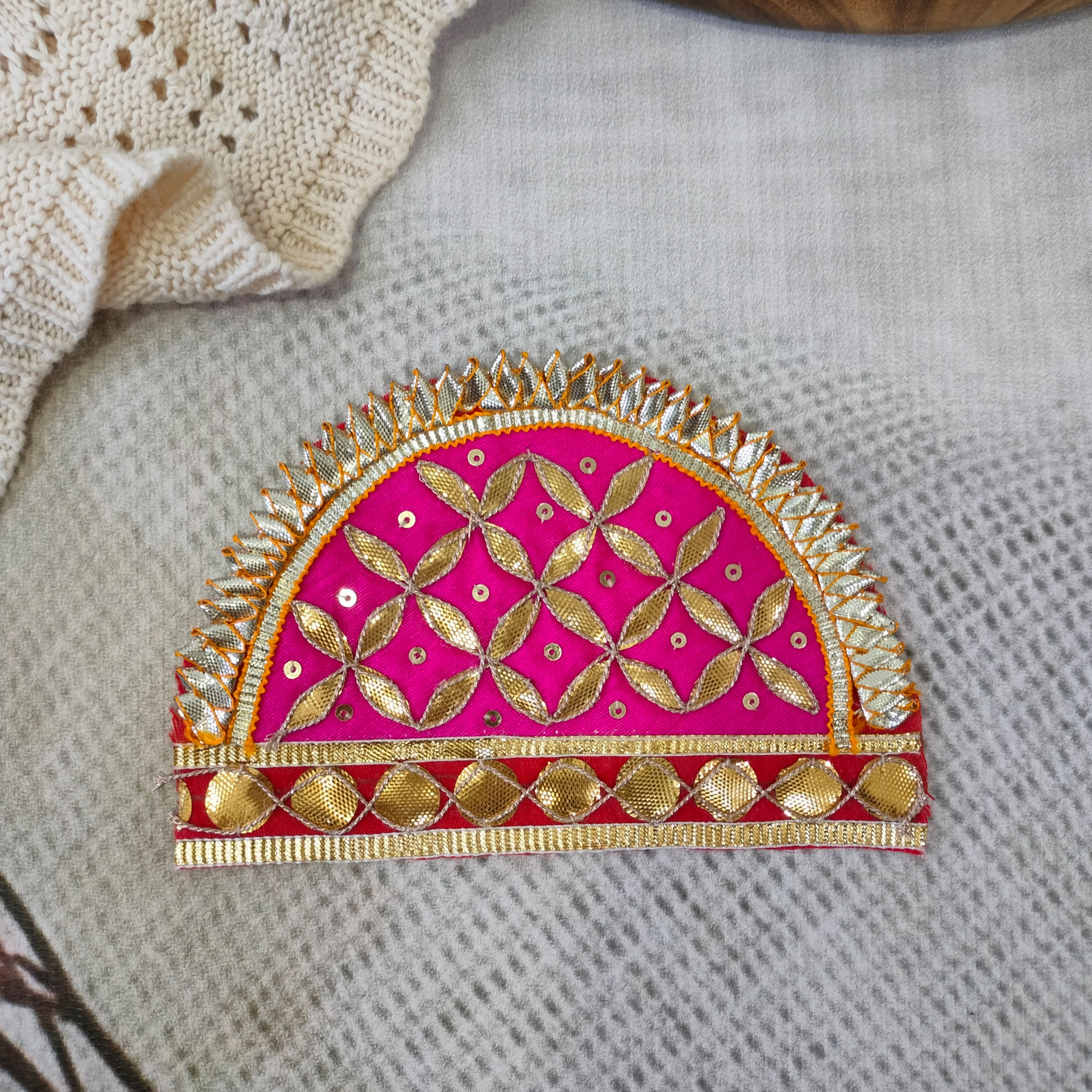 Pink Embellished Gota Patch