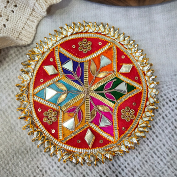 Red Embellished Gota Patch