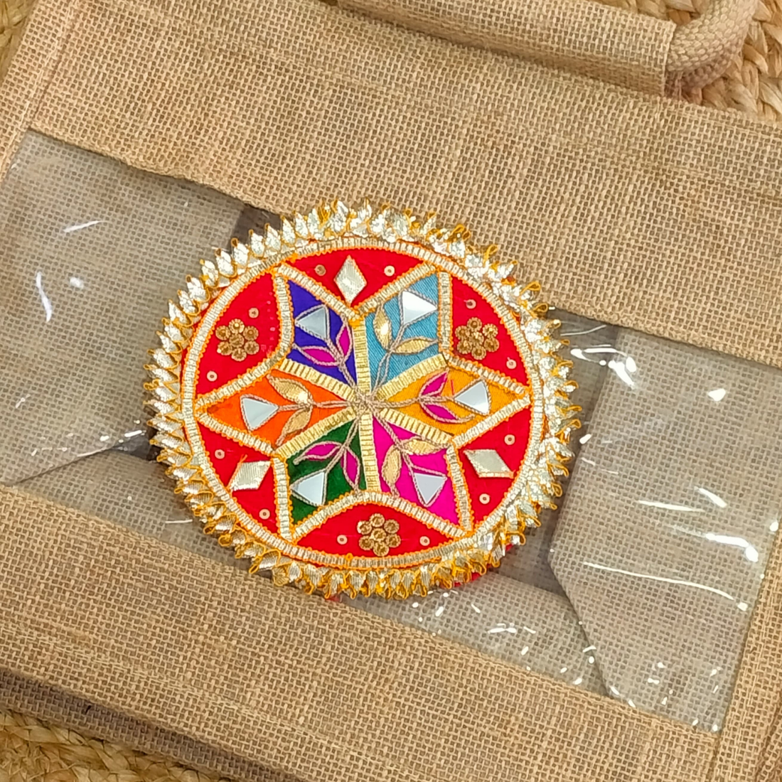 Red Embellished Gota Patch