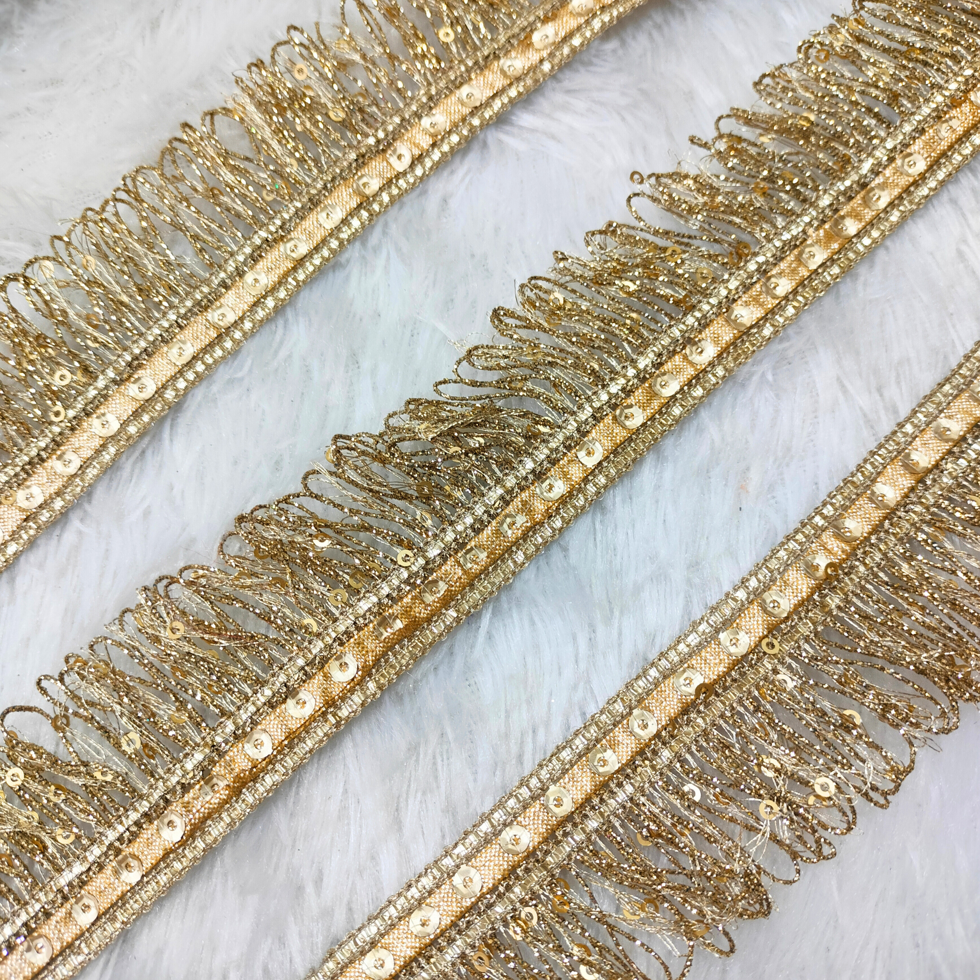 Fringed Sequin Loop Trim