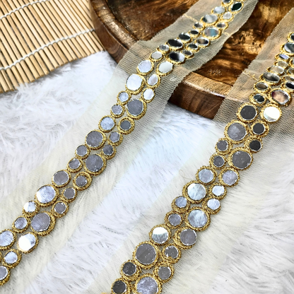 Golden Embellished Mirror Trim