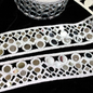 Elegant Silver Mirror Work Trim