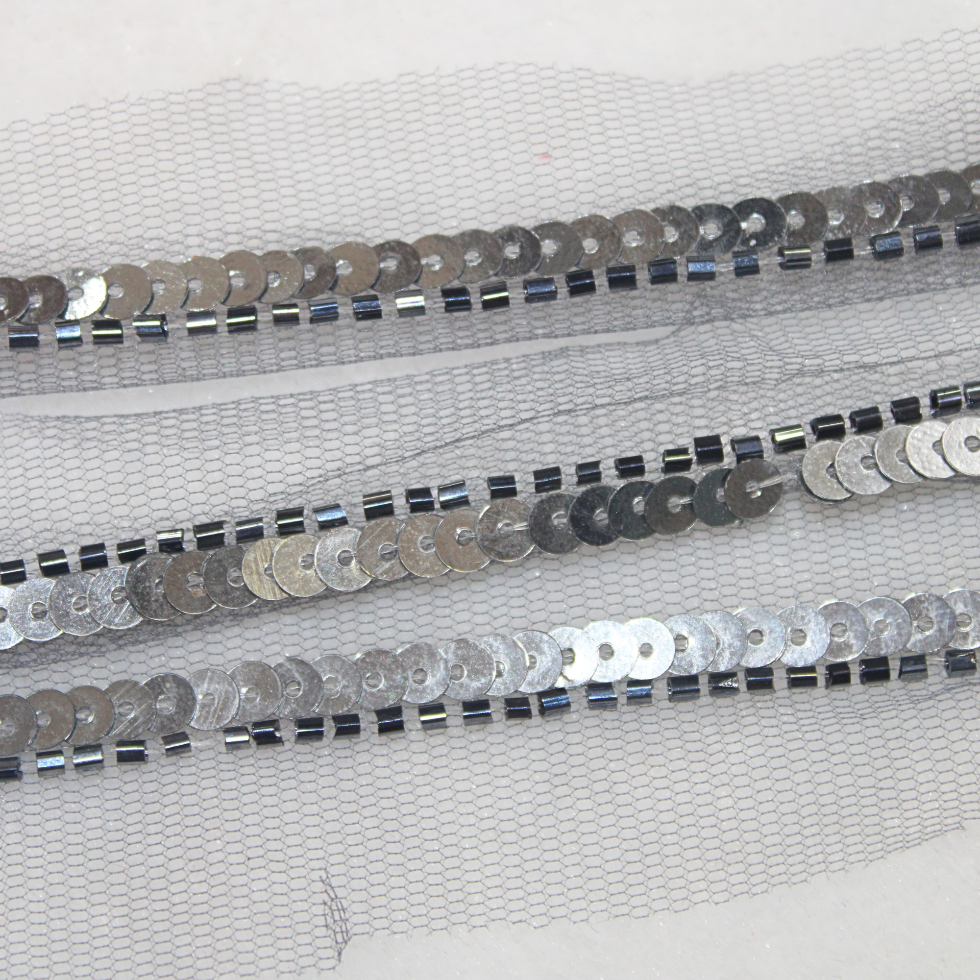 Embellished Cutdana And Sequin Handwork Trim