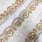 Embellished Golden Pearl And Cutdana Trim