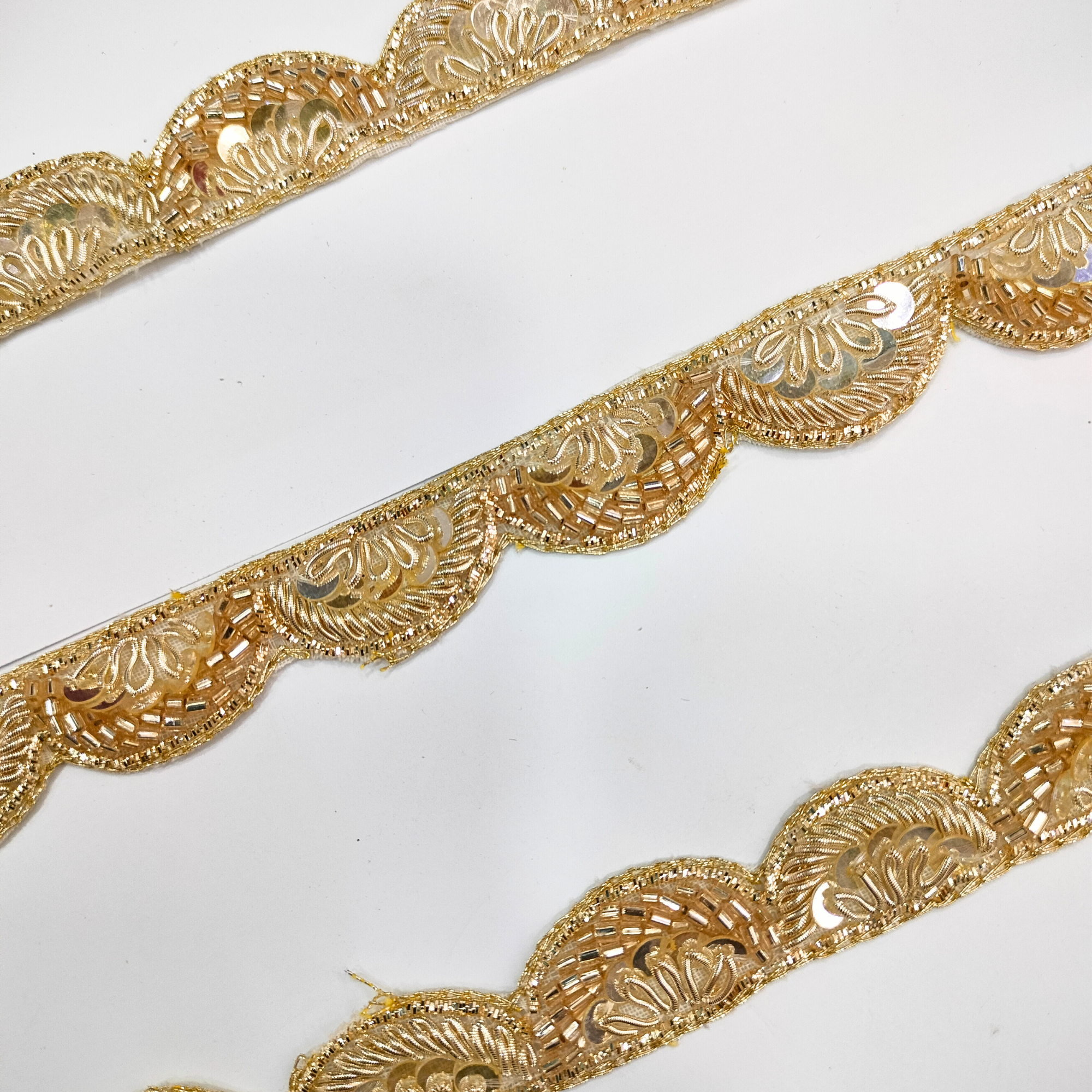 Light Golden Scalloped Trim