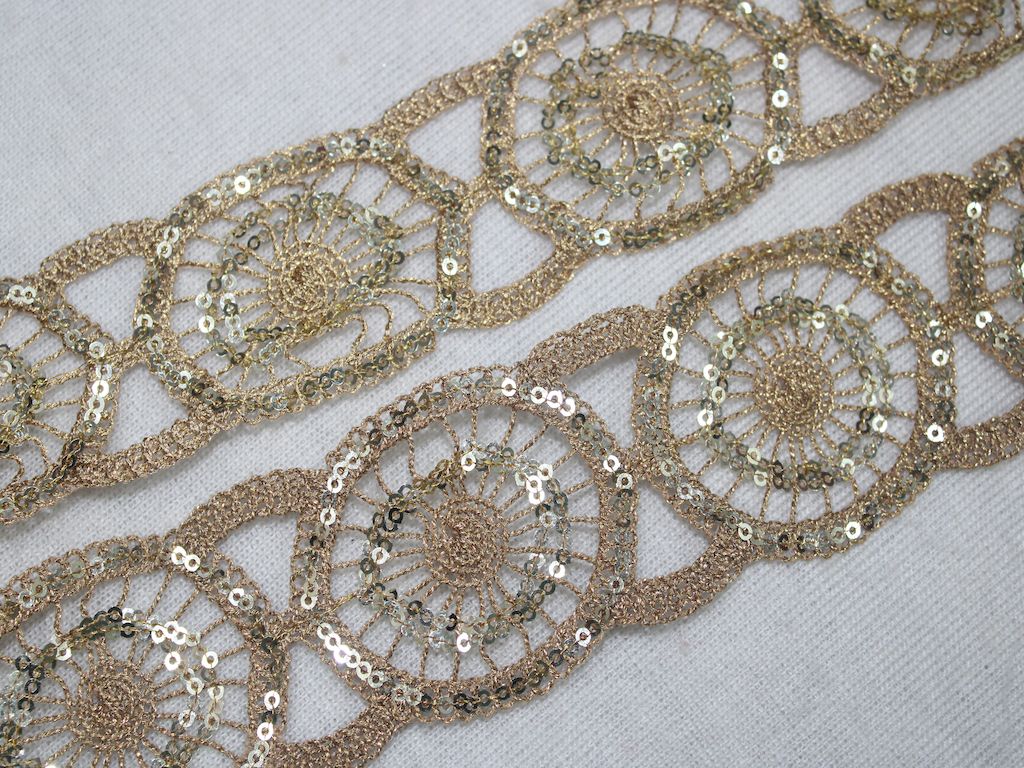 Radiant Circular Sequin Zari Trim