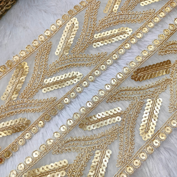 Designer Sequin & Zari Embroidered Lace Border