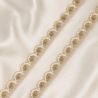 Scalloped Sequin Embroidered Lace Trim