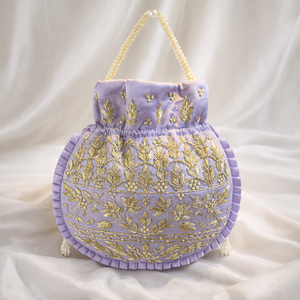Lavender Luxe Embroidered Potli