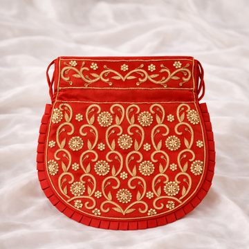 Scarlet Bloom Potli