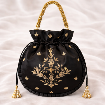 Noir Bloom Potli