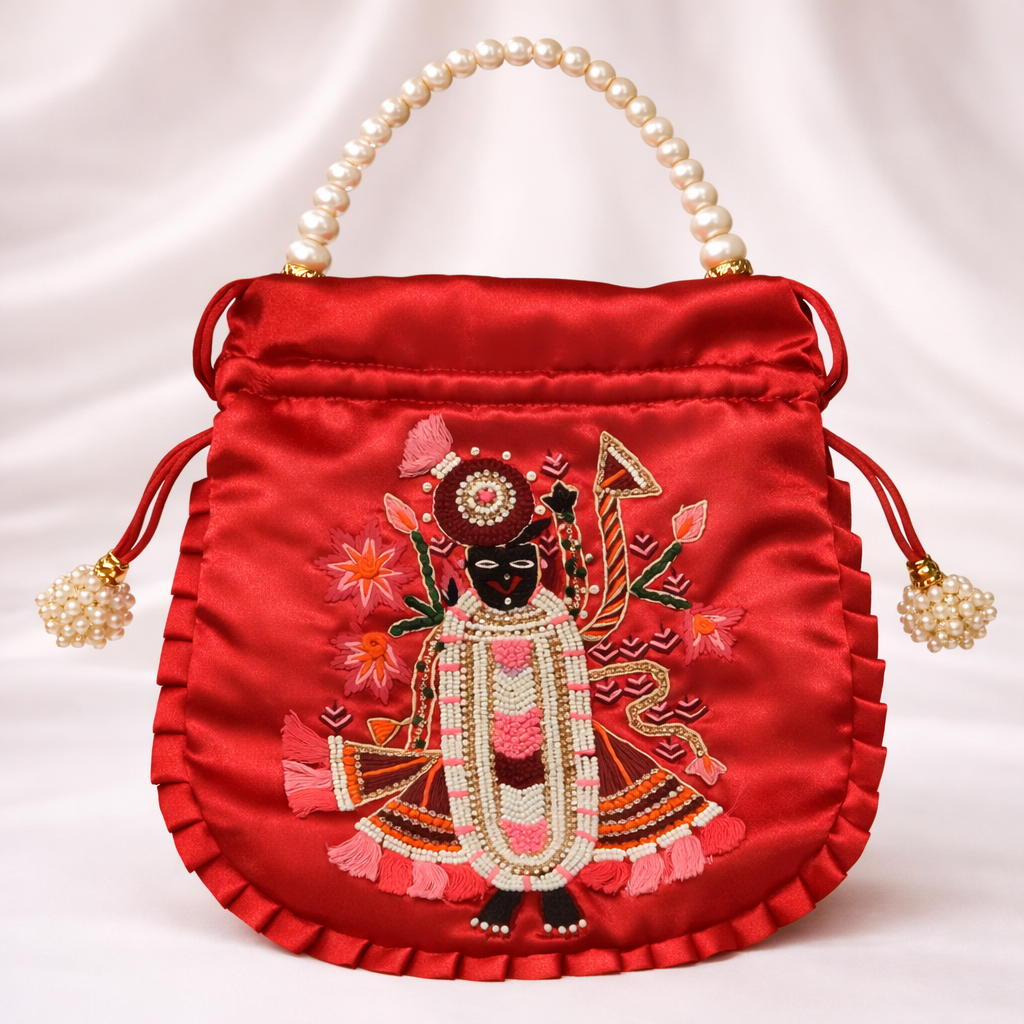 Red Shreenathji Potli Bag