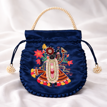 Navy Blue Shreenathji Potli