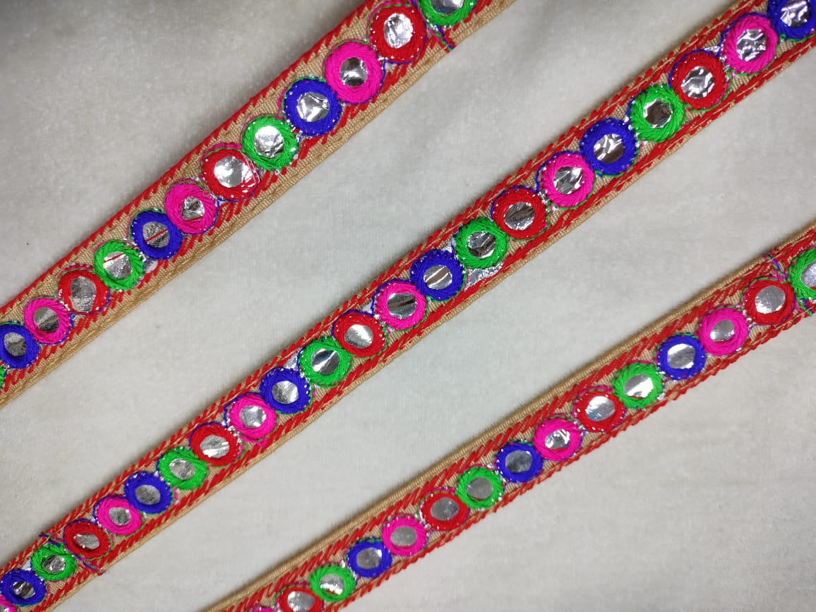 Multicolor Abla Trim for Fabric Embellishments