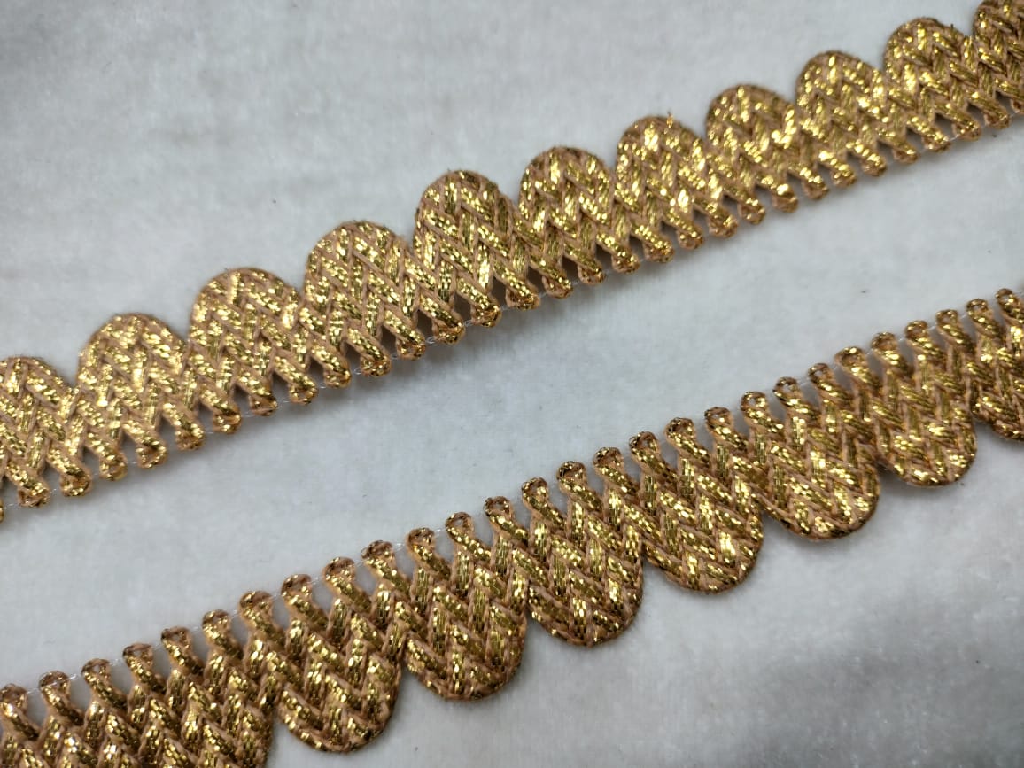 Dark Golden Fancy Embellished Trim