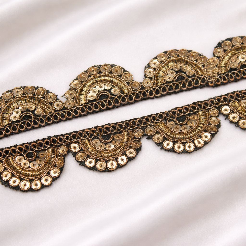 Sequin Half-Moon Lace