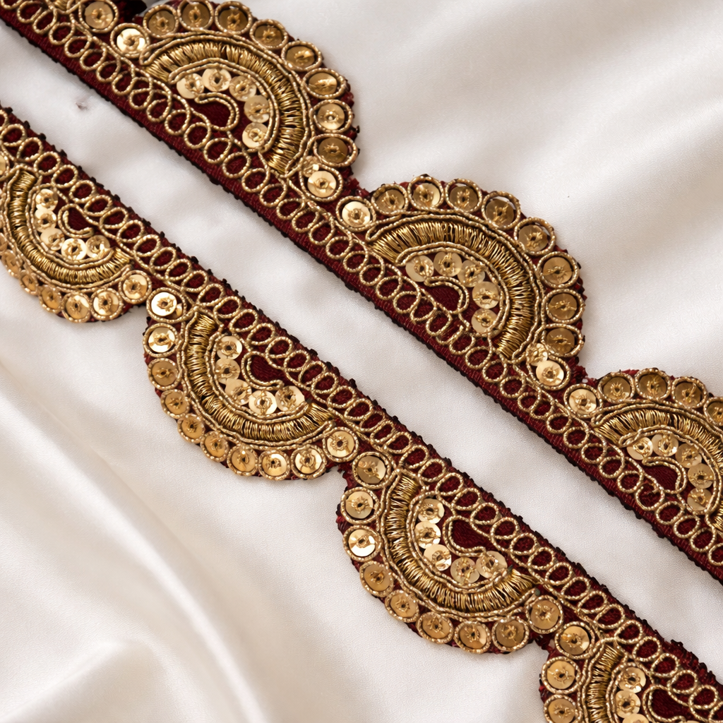 Sequin Half-Moon Lace