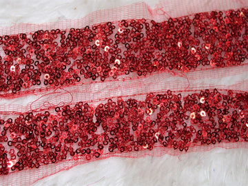 Red Sequin Trim for Dazzling Embellishments