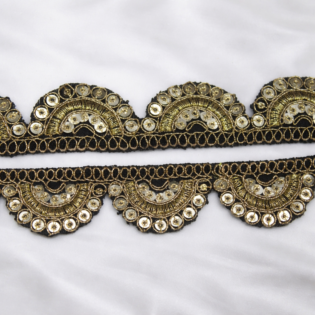 Sequin Half-Moon Lace