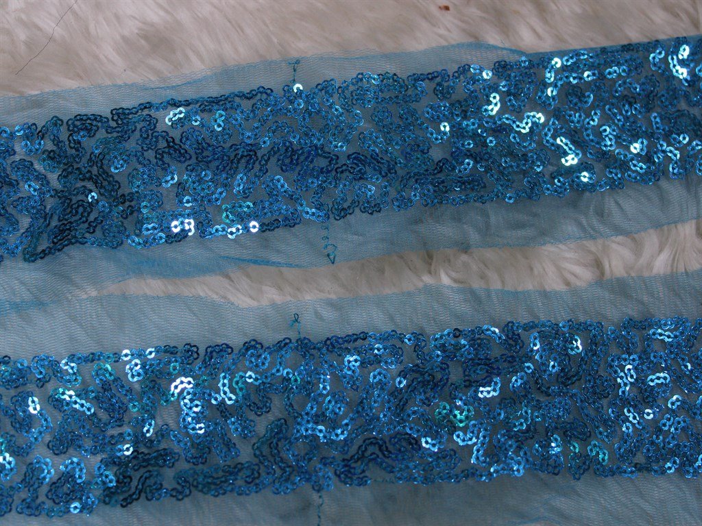 Stunning Blue Sequin Trim for Elegant Embellishments