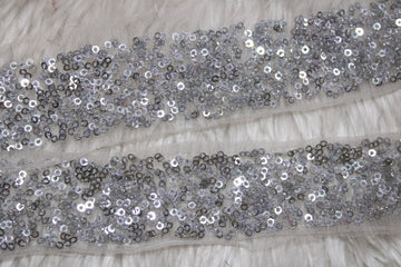 Sparkling Silver Sequin Trim for Luxe Embellishments