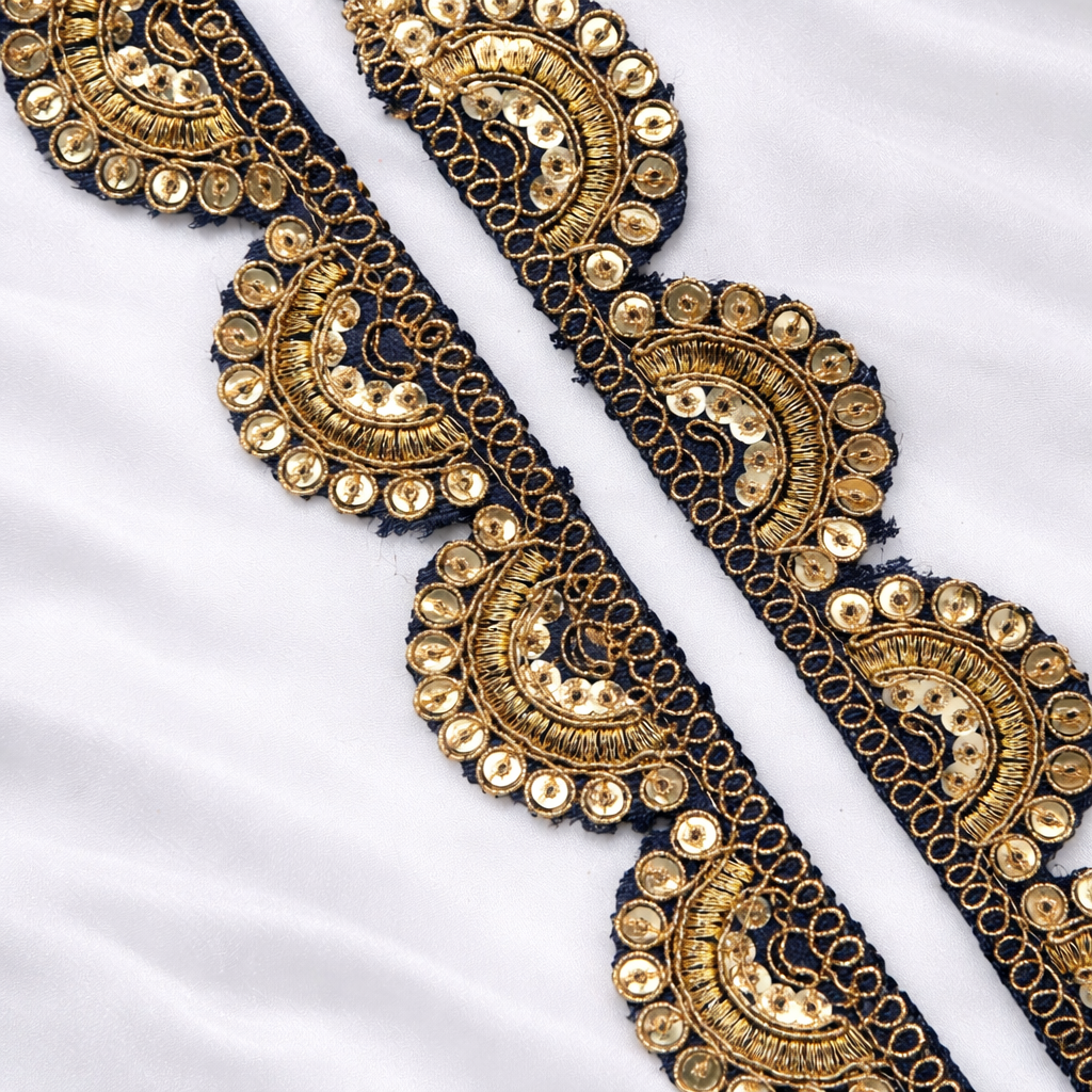 Sequin Half-Moon Lace