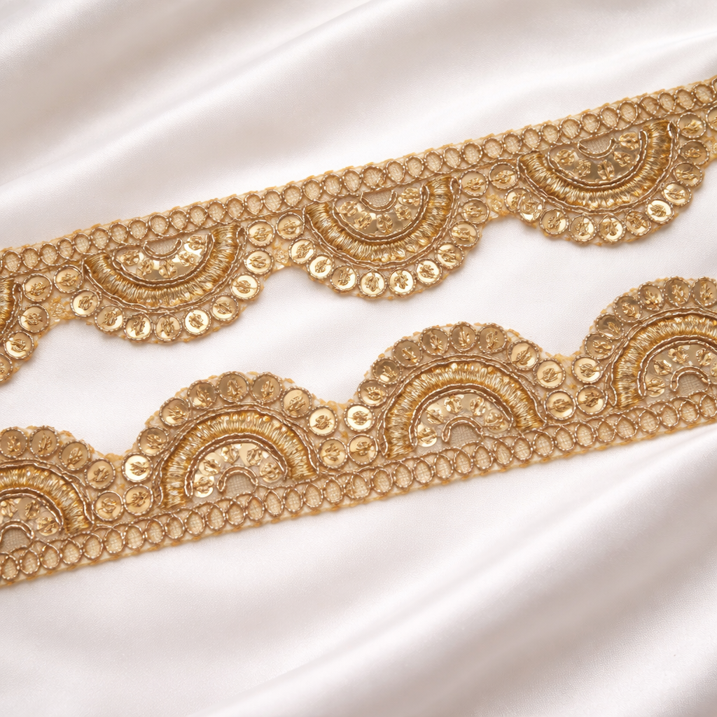 Sequin Half-Moon Lace