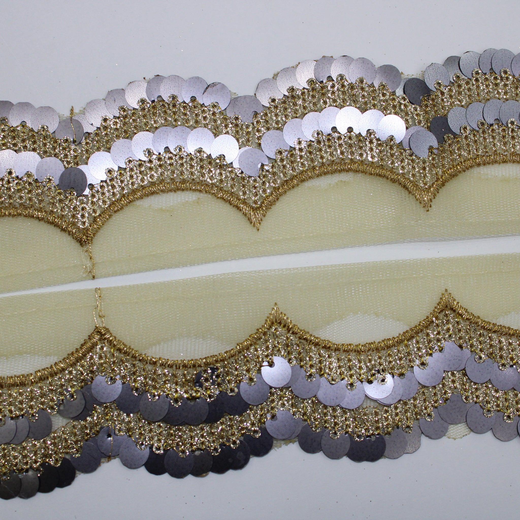 Silver Sequin Coin-Shaped Trim for Dazzling Embellishments