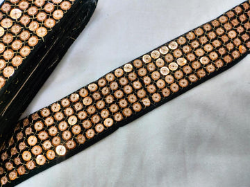 Bold Black Sequin Fancy Trim