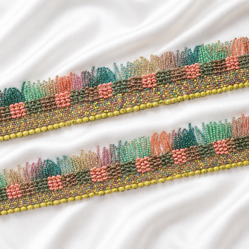 Handcrafted Beaded Fringe Lace Border for Festive & Designer Wear