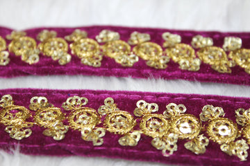 Vibrant Magenta Zari Work