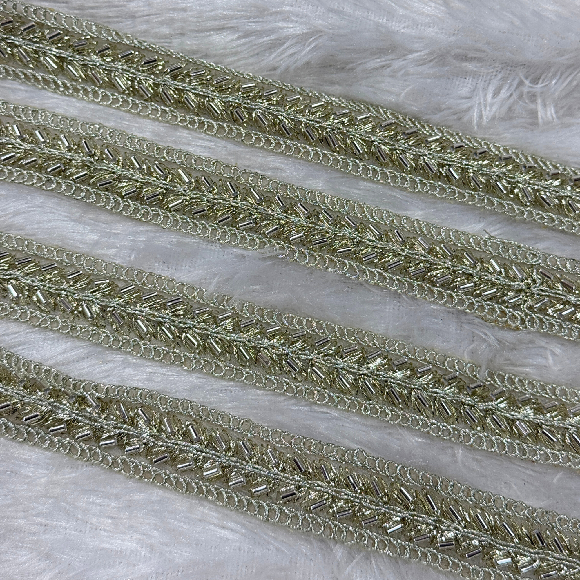 Cutdana Beaded Embroidered Lace Trim