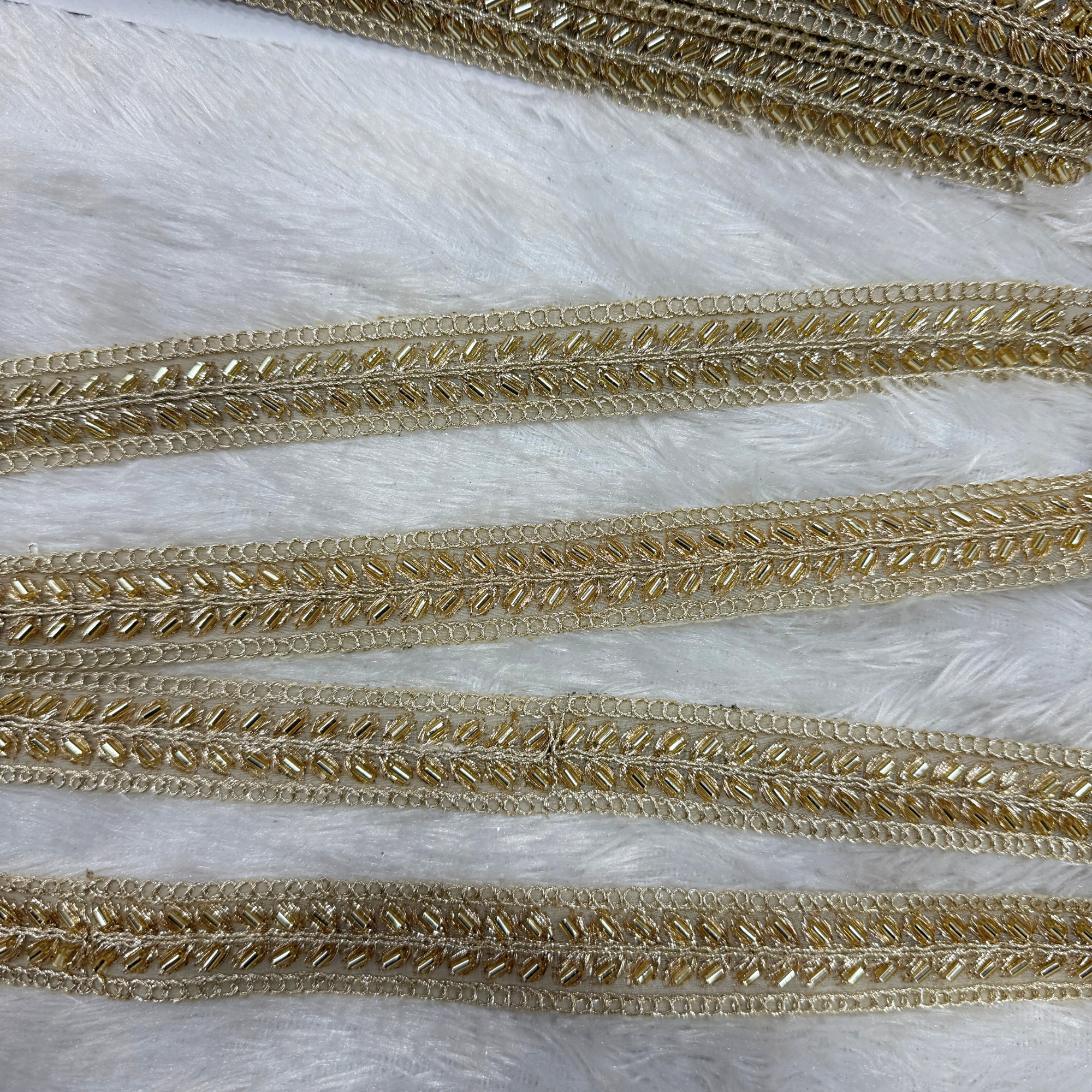 Cutdana Beaded Embroidered Lace Trim