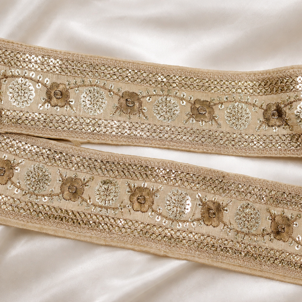 Floral Sequin Decorative Lace Trim